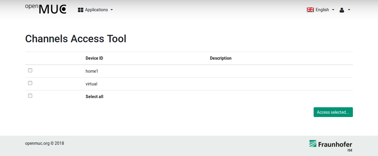 webui channelaccesstool device selection